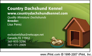 Country Dachshund Kennel MINIATURE DACHSHUNDS